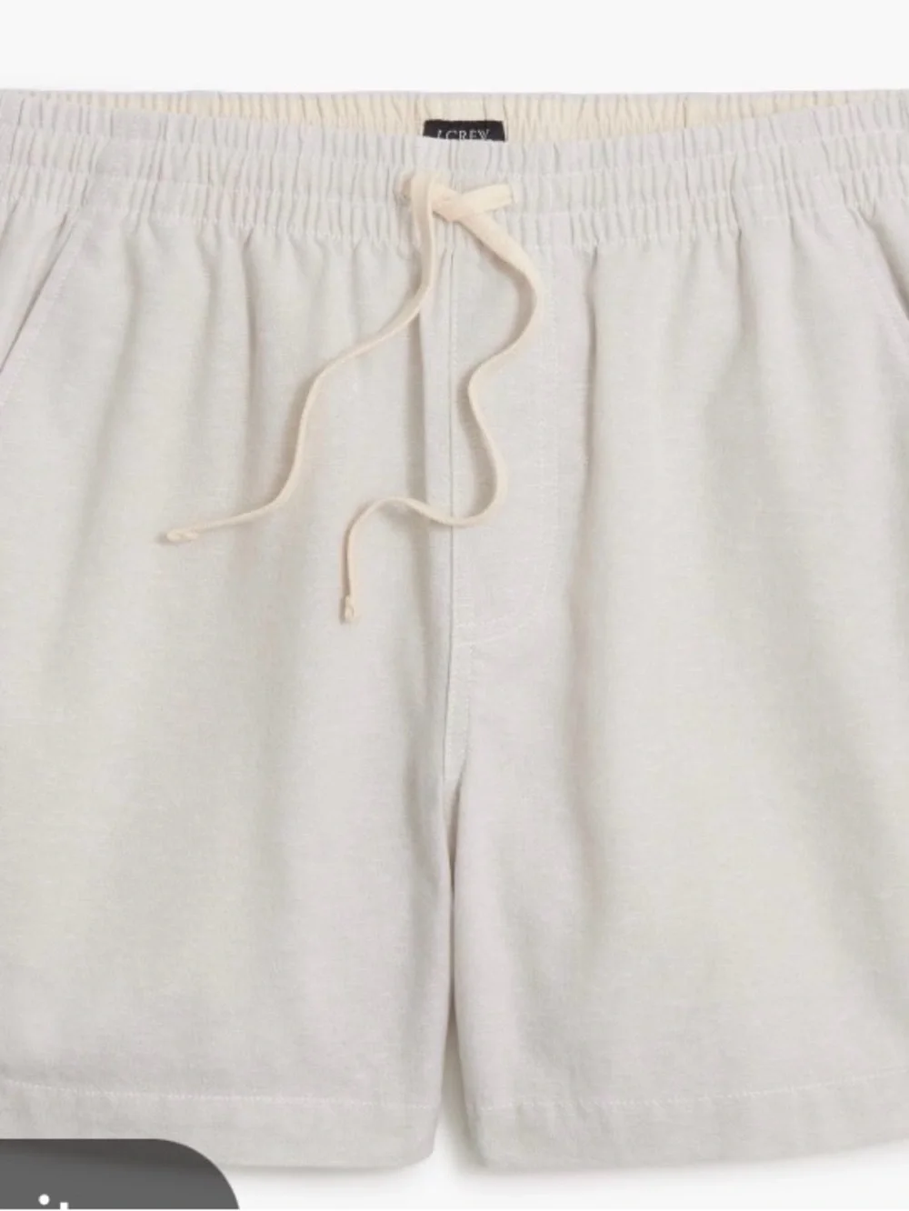 J.Crew White Linen blend draw string waist shorts size M